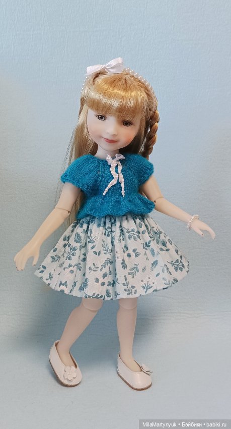 Комбинированное платье — Одежда и обувь для кукол своими руками: фото (фото 2)