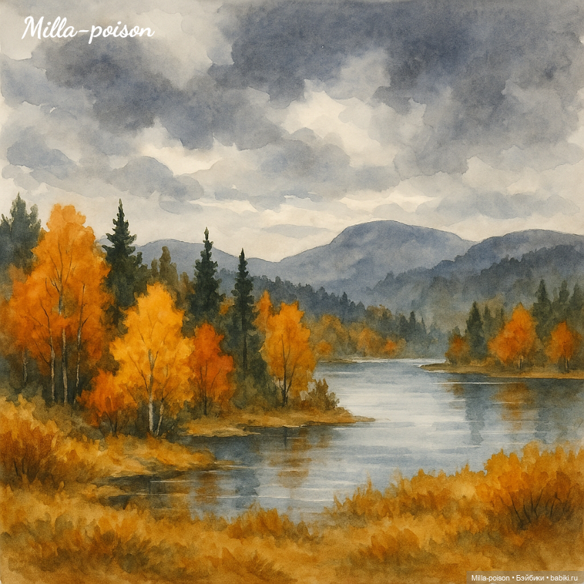 Осень — Рисование и арт: скетчи (фото 7)