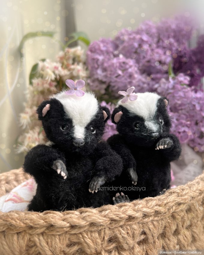 Общие фотографии скунсов — Игрушки в смешанной технике (мех и глина): Арт (фото 3)