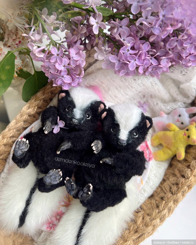 Общие фотографии скунсов — Игрушки в смешанной технике (мех и глина): Арт