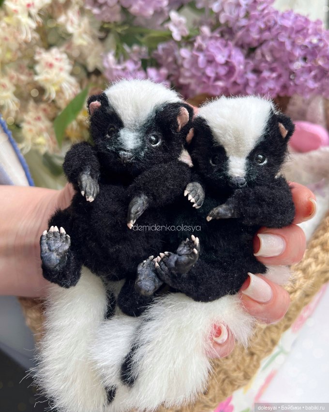 Общие фотографии скунсов — Игрушки в смешанной технике (мех и глина): Арт (фото 2)