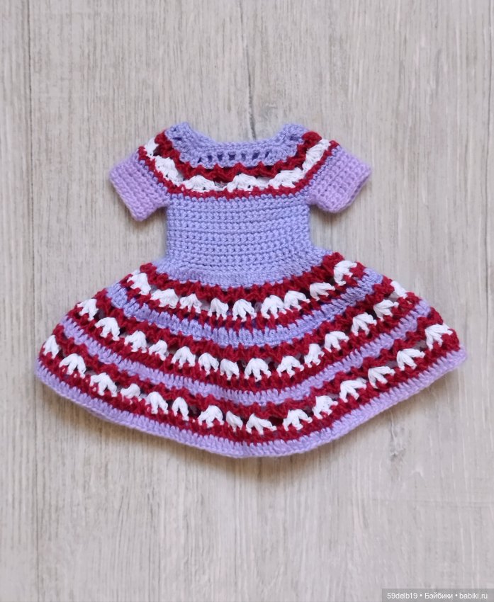 Платье для внучкиной куклы (фото 8)