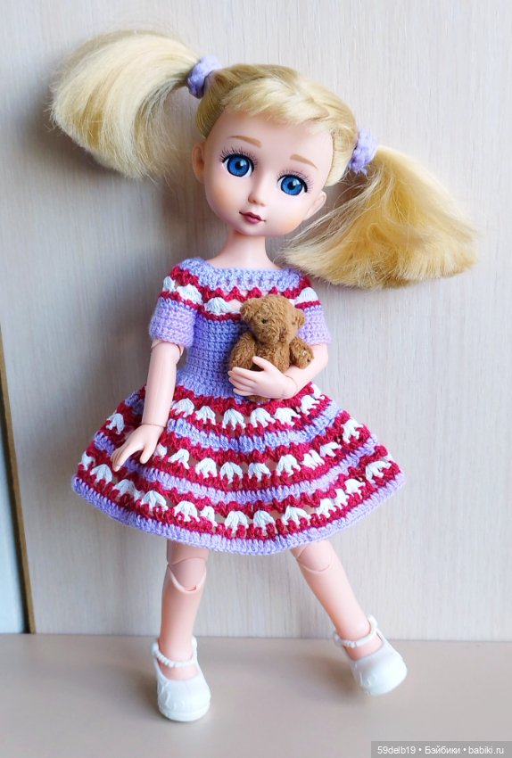 Платье для внучкиной куклы (фото 7)