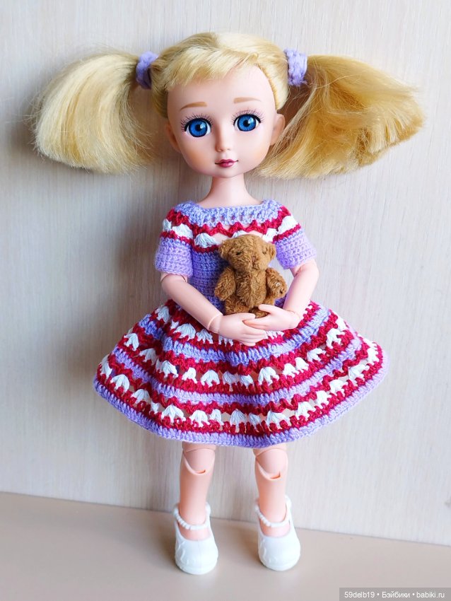 Платье для внучкиной куклы (фото 6)