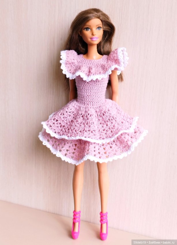 Платье для Барби с воланами
