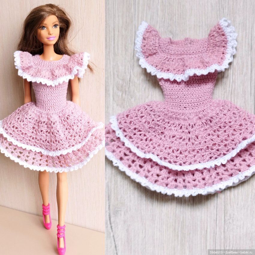 Платье для Барби с воланами