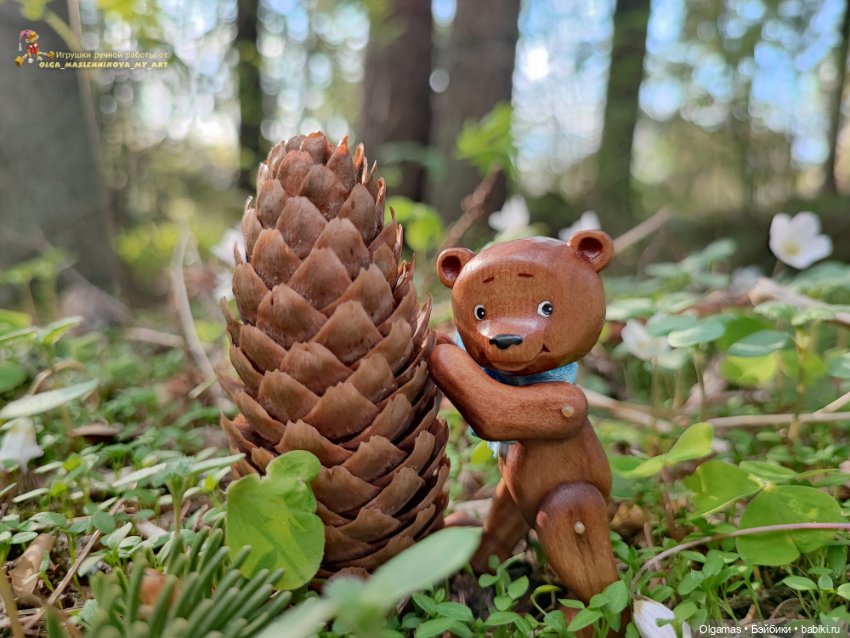 Мишка 🐻с игрушкой! 🌿🌸Весенняя прогулка