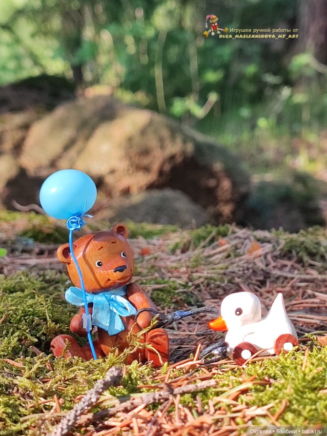 Мишка 🐻с игрушкой! 🌿🌸Весенняя прогулка