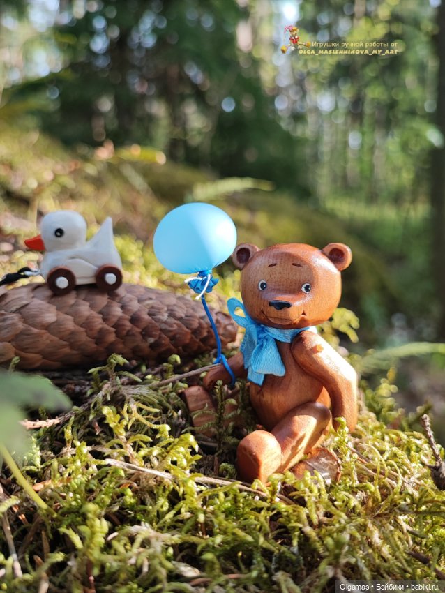 Мишка 🐻с игрушкой! 🌿🌸Весенняя прогулка