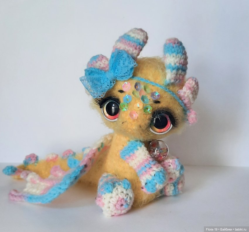 Солнечный Дракошка — Вязаные игрушки и амигуруми: крючком