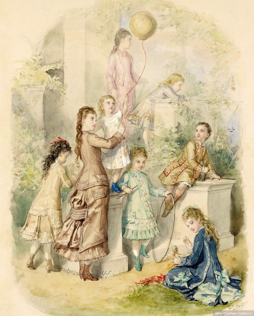 Детство XIX века в акварелях (фото 4)