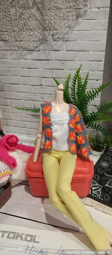 Кардиган для Агнес — Одежда и обувь для кукол своими руками: фото (фото 2)