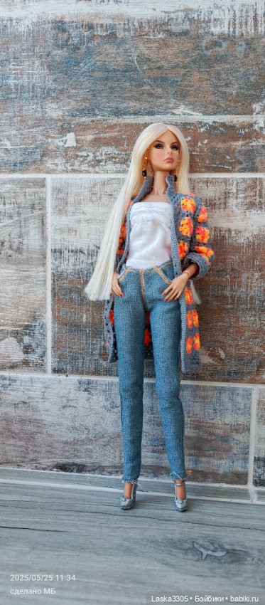 Кардиган для Агнес — Одежда и обувь для кукол своими руками: фото