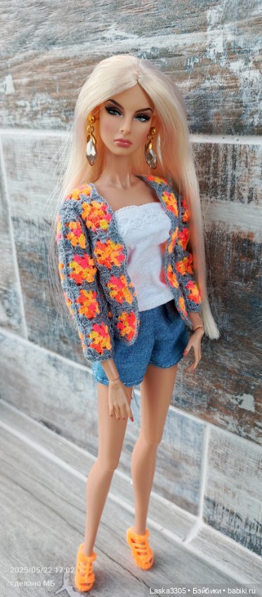 Кардиган для Агнес — Одежда и обувь для кукол своими руками: фото (фото 9)