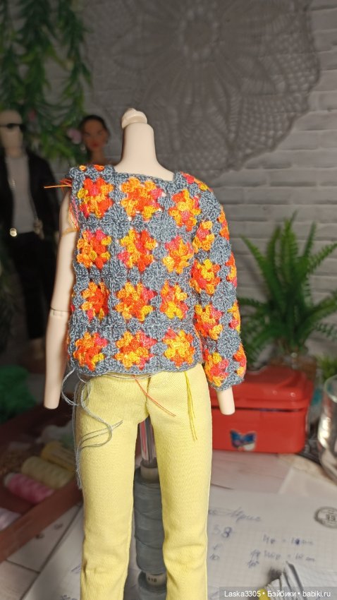 Кардиган для Агнес — Одежда и обувь для кукол своими руками: фото (фото 4)