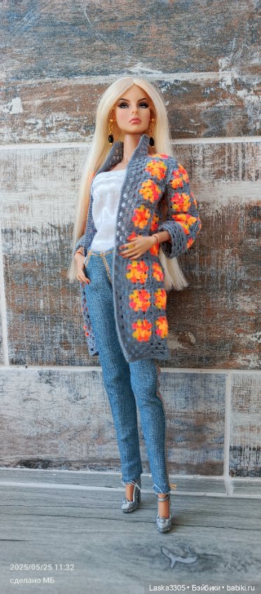 Кардиган для Агнес — Одежда и обувь для кукол своими руками: фото