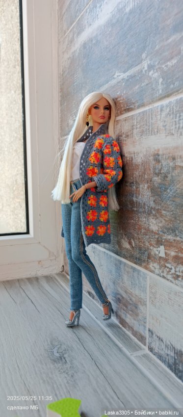 Кардиган для Агнес — Одежда и обувь для кукол своими руками: фото