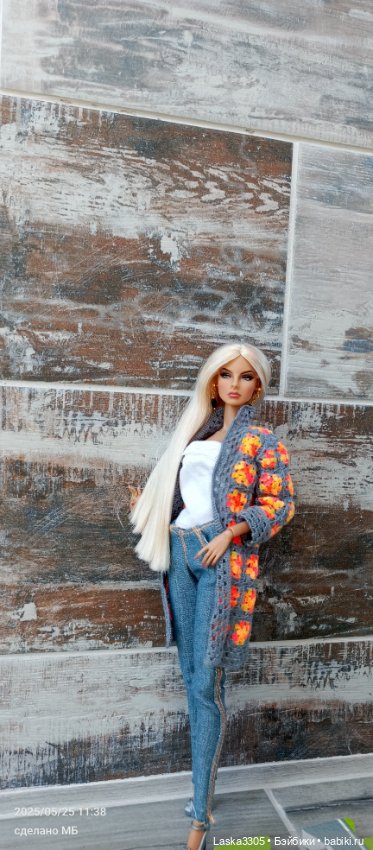 Кардиган для Агнес — Одежда и обувь для кукол своими руками: фото