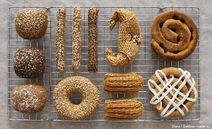 Вязанная еда от Kate Jenkins