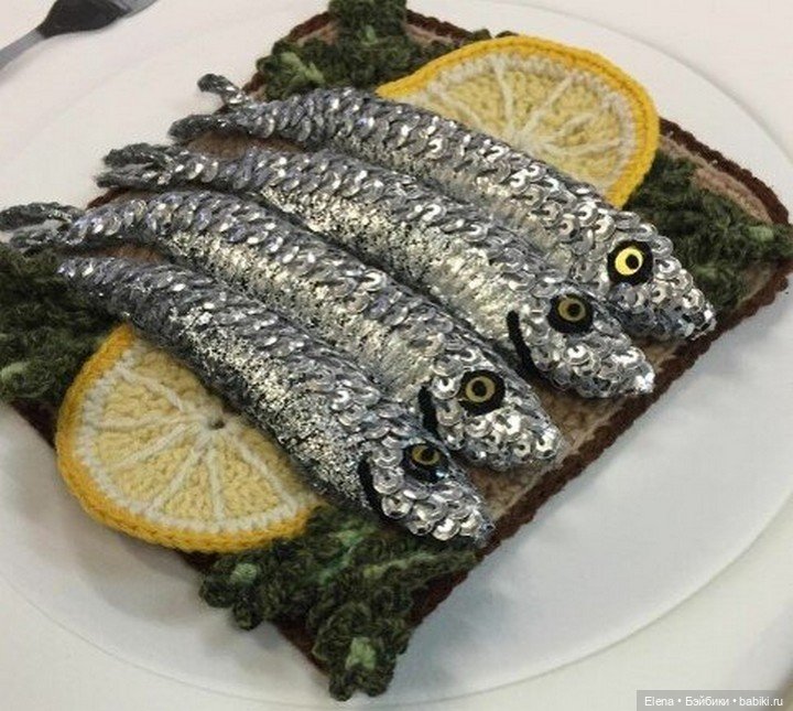 Вязанная еда от Kate Jenkins