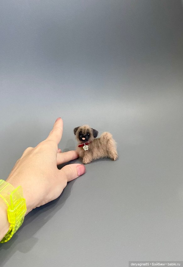 Пекинес — Валяные игрушки из шерсти: сухое валяние (фото 7)