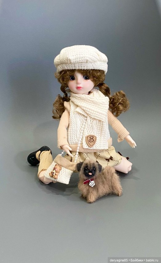 Пекинес — Валяные игрушки из шерсти: сухое валяние