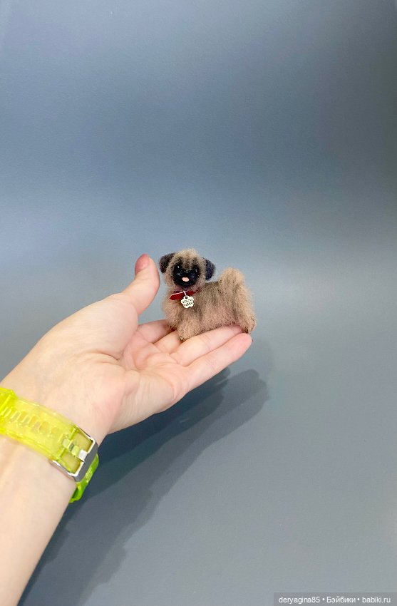 Пекинес — Валяные игрушки из шерсти: сухое валяние (фото 6)
