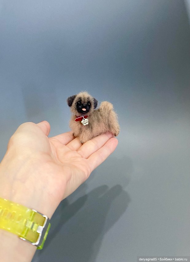 Пекинес — Валяные игрушки из шерсти: сухое валяние (фото 5)