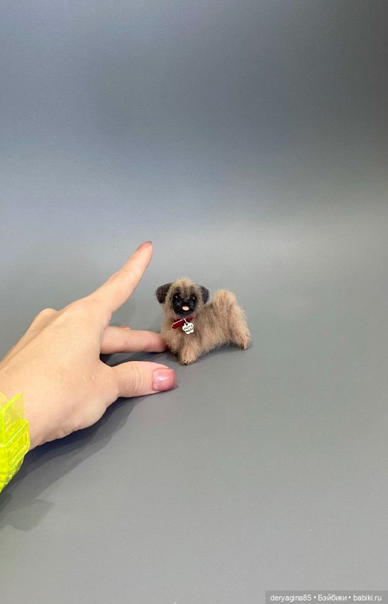 Пекинес — Валяные игрушки из шерсти: сухое валяние (фото 8)