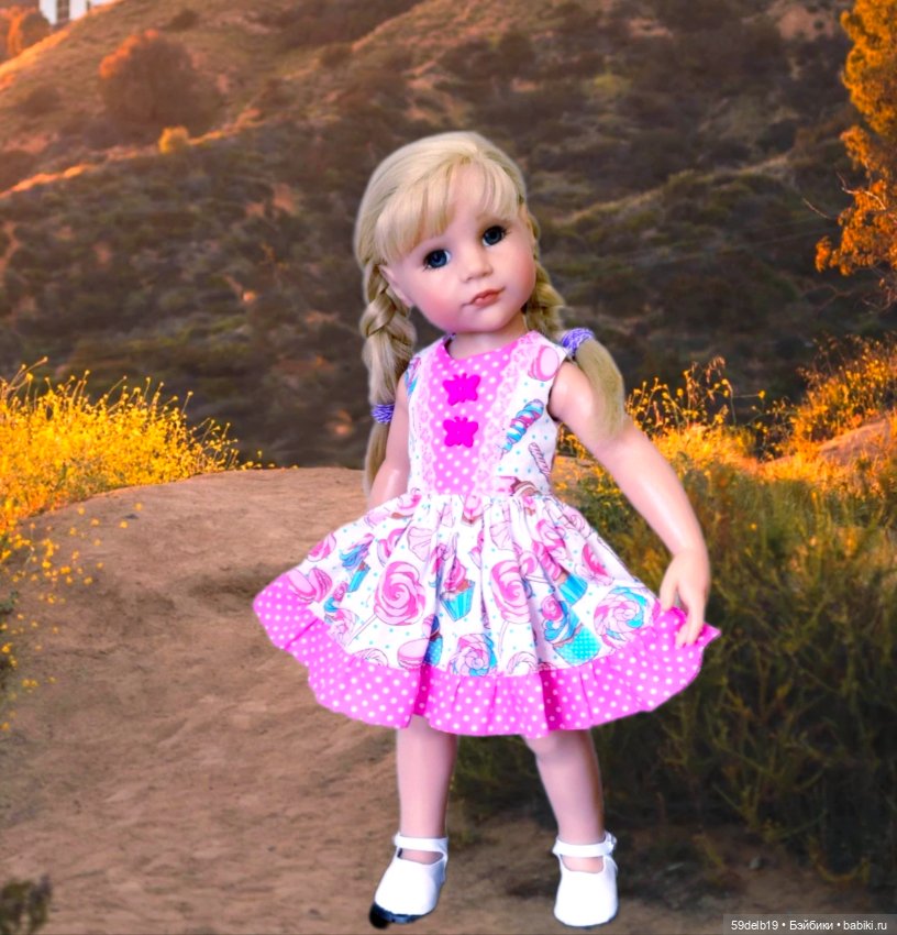 Новое летнее платьеце👗 для Ханночки готц 50 см