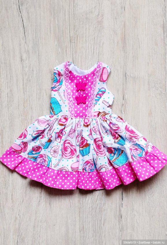 Новое летнее платьеце👗 для Ханночки готц 50 см (фото 7)