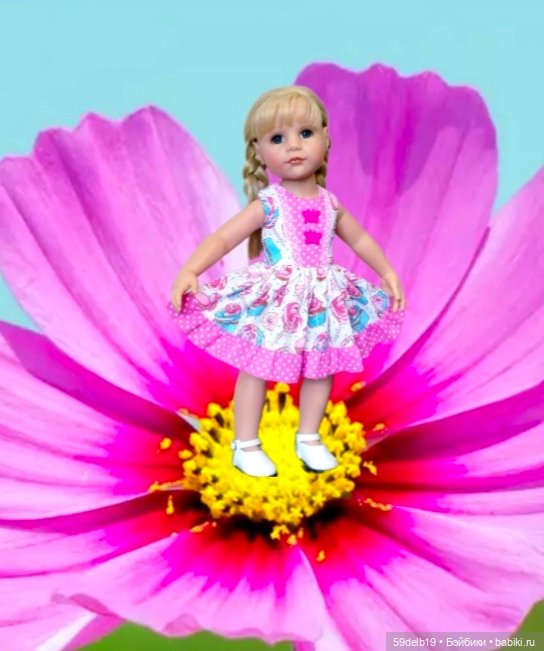 Новое летнее платьеце👗 для Ханночки готц 50 см