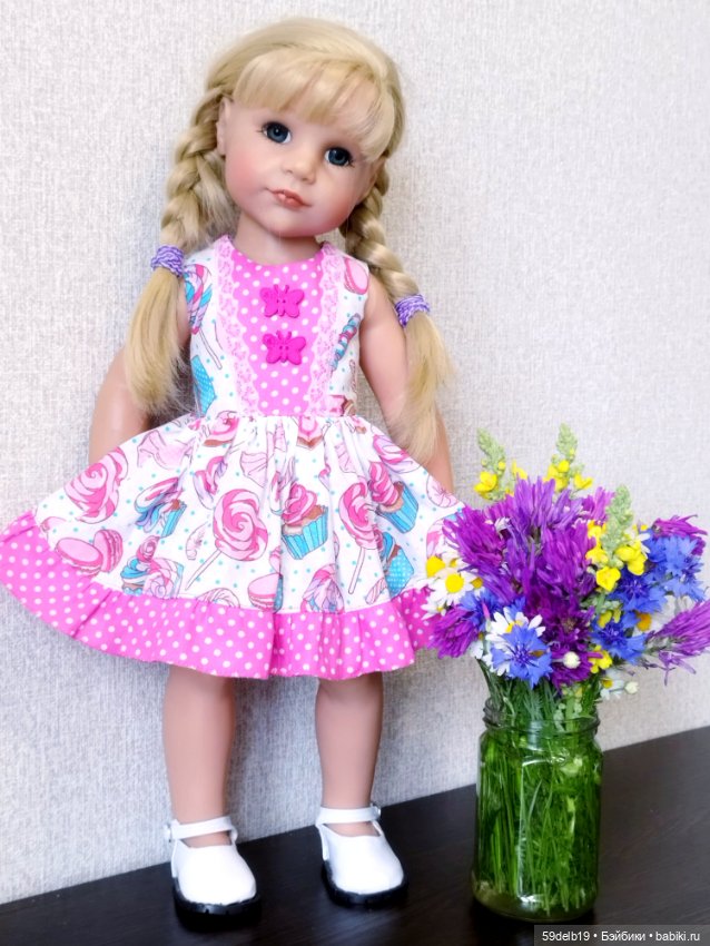 Новое летнее платьеце👗 для Ханночки готц 50 см (фото 5)