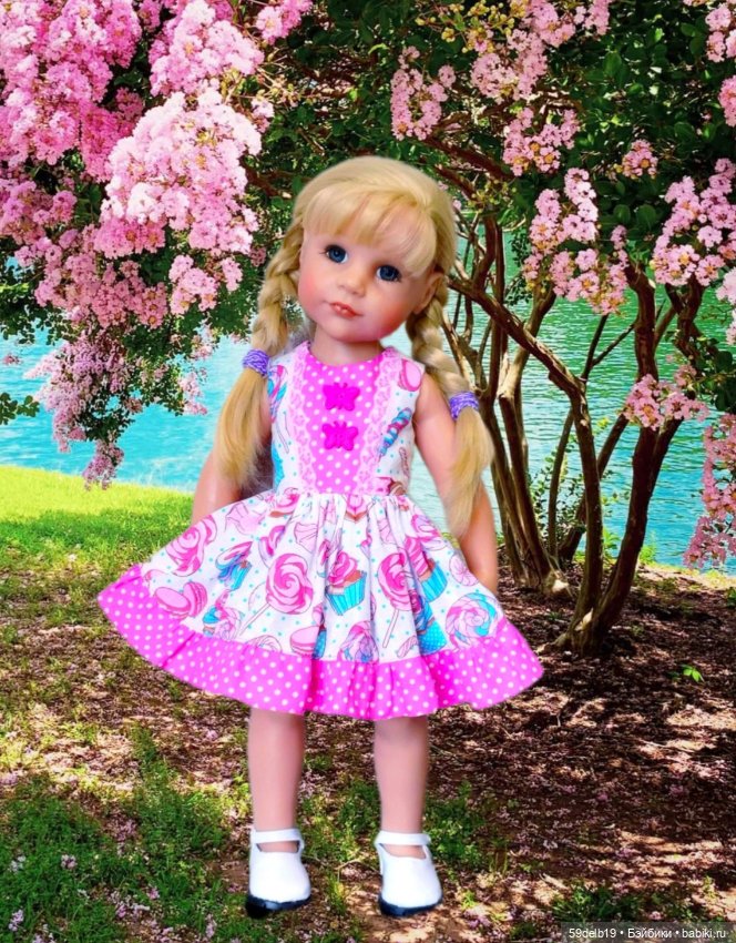 Новое летнее платьеце👗 для Ханночки готц 50 см