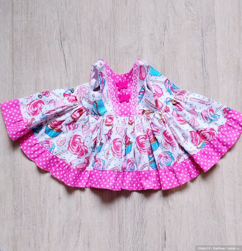Новое летнее платьеце👗 для Ханночки готц 50 см (фото 8)