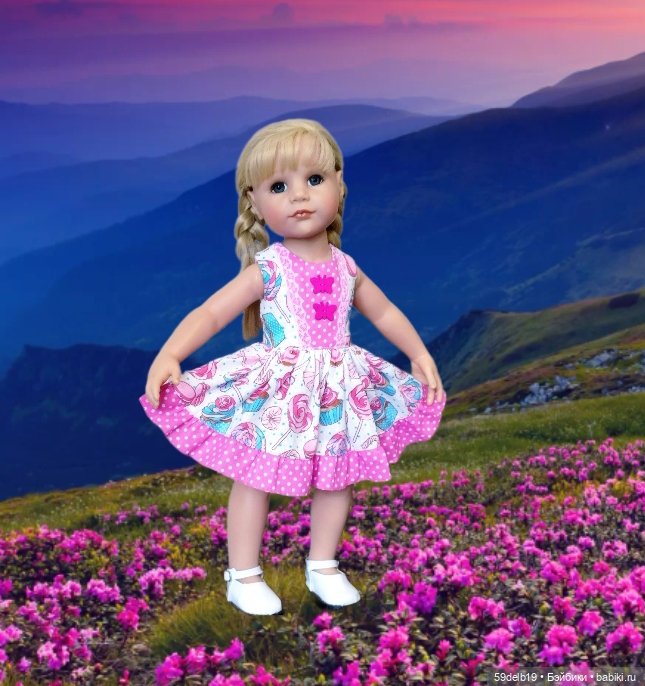 Новое летнее платьеце👗 для Ханночки готц 50 см