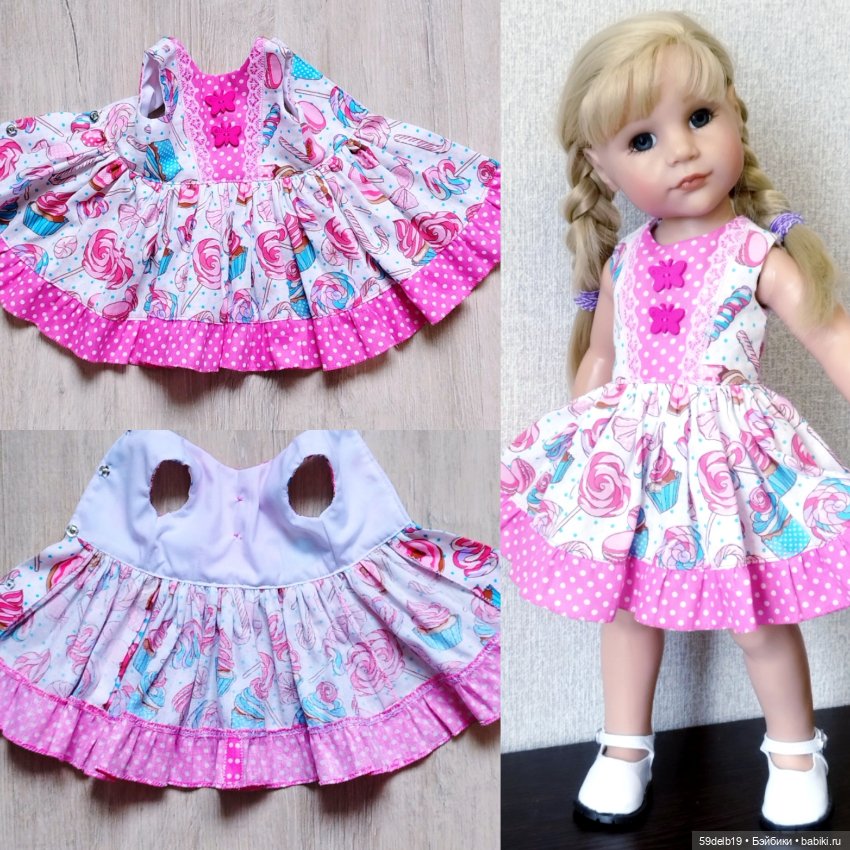 Новое летнее платьеце👗 для Ханночки готц 50 см