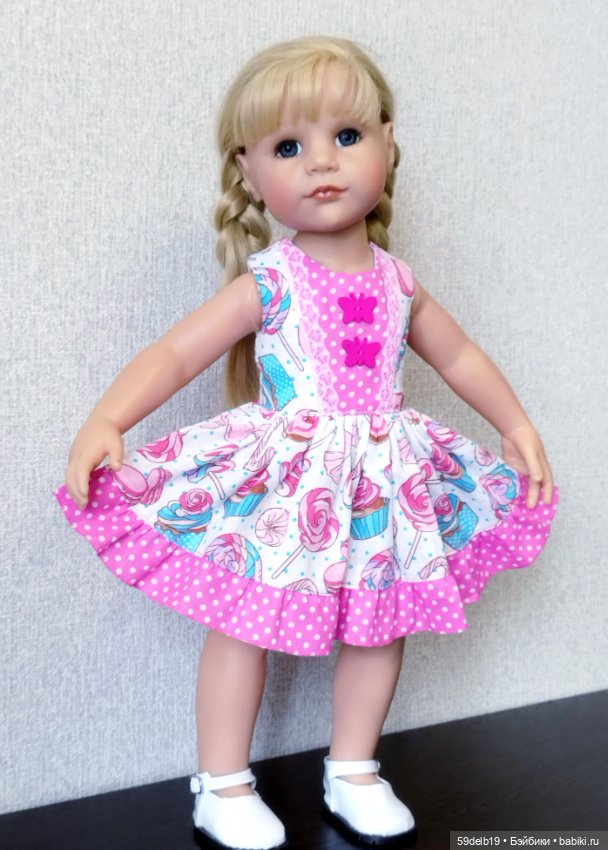 Новое летнее платьеце👗 для Ханночки готц 50 см (фото 2)