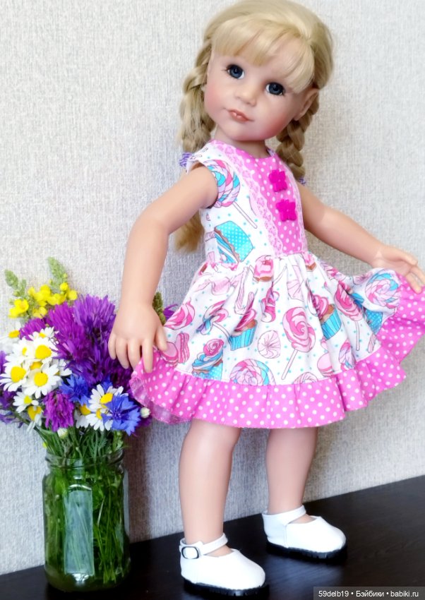 Новое летнее платьеце👗 для Ханночки готц 50 см (фото 6)