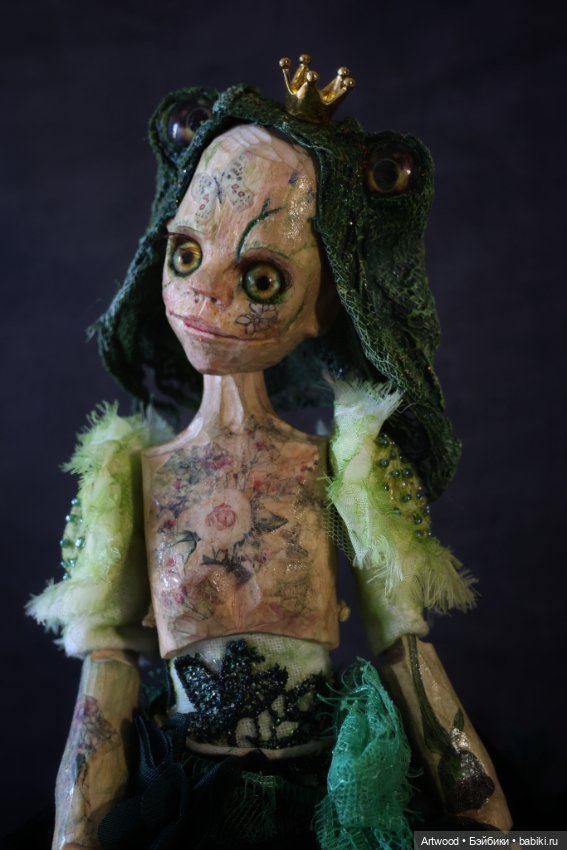 Царевна -лягушка — Авторские куклы из дерева