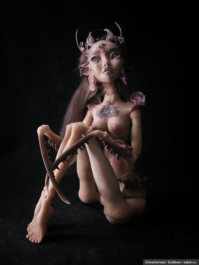 Богомолиха готова!) — Авторские шарнирные куклы своими руками: лепка (фото 8)