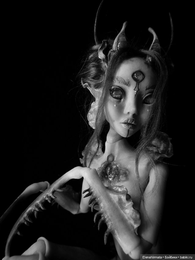 Богомолиха готова!) — Авторские шарнирные куклы своими руками: лепка (фото 6)