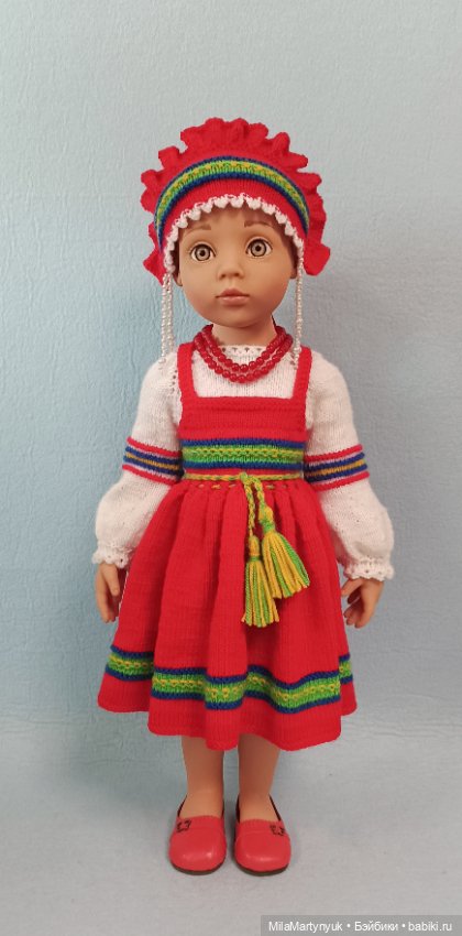 Красный сарафан — Одежда и обувь для кукол своими руками: фото