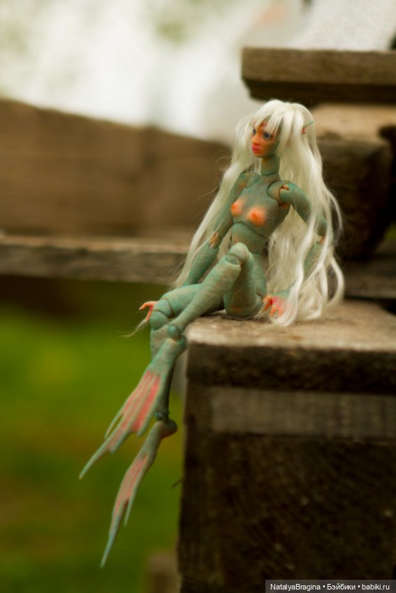 Русалка — Авторские шарнирные куклы своими руками: лепка (фото 3)