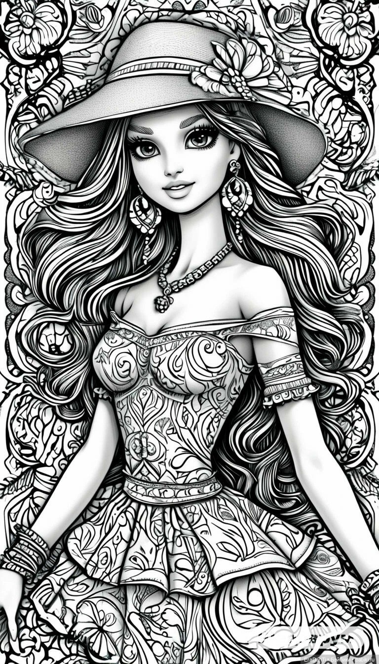 Раскраска в стиле Барби (нейросеть) 💝 (фото 5)