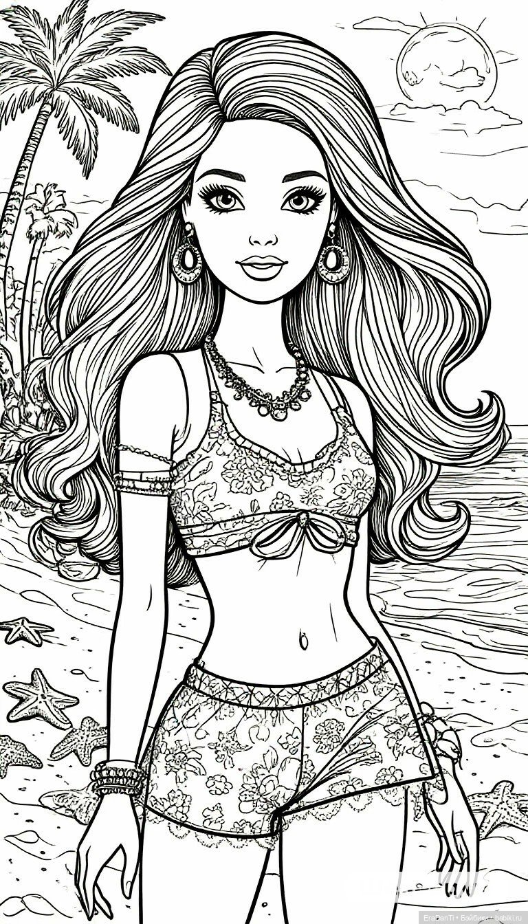 Раскраска в стиле Барби (нейросеть) 💝 (фото 10)