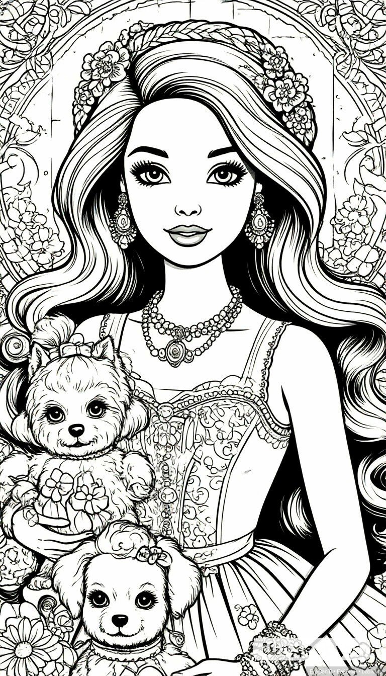 Раскраска в стиле Барби (нейросеть) 💝 (фото 2)