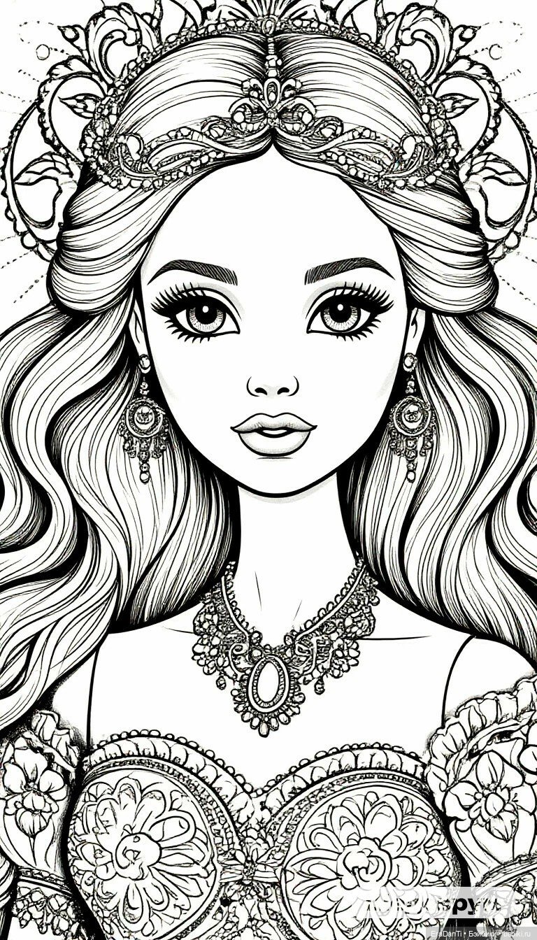 Раскраска в стиле Барби (нейросеть) 💝