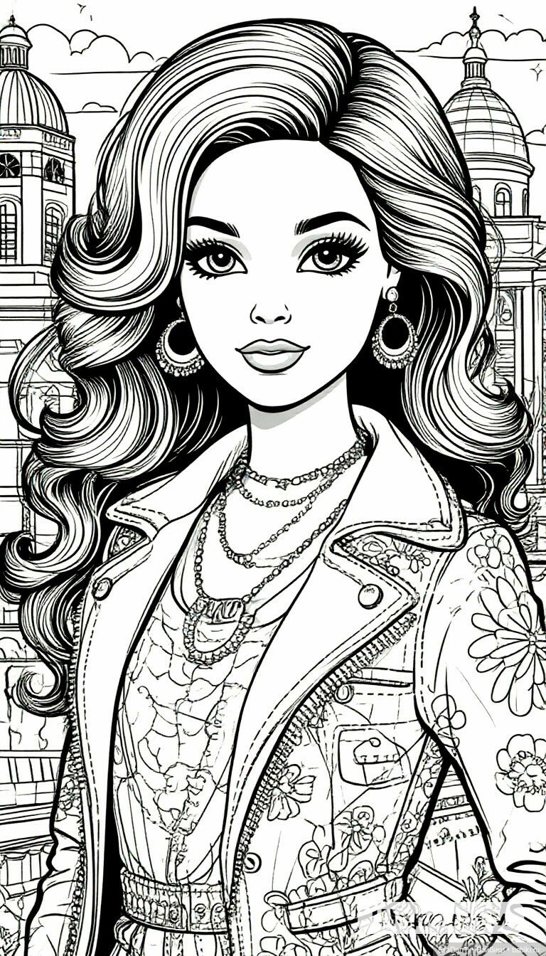 Раскраска в стиле Барби (нейросеть) 💝