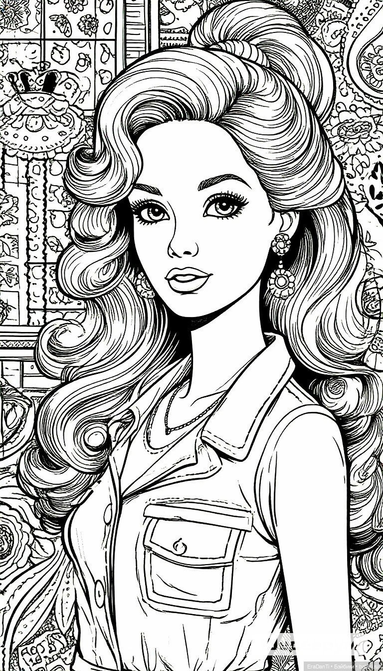 Раскраска в стиле Барби (нейросеть) 💝